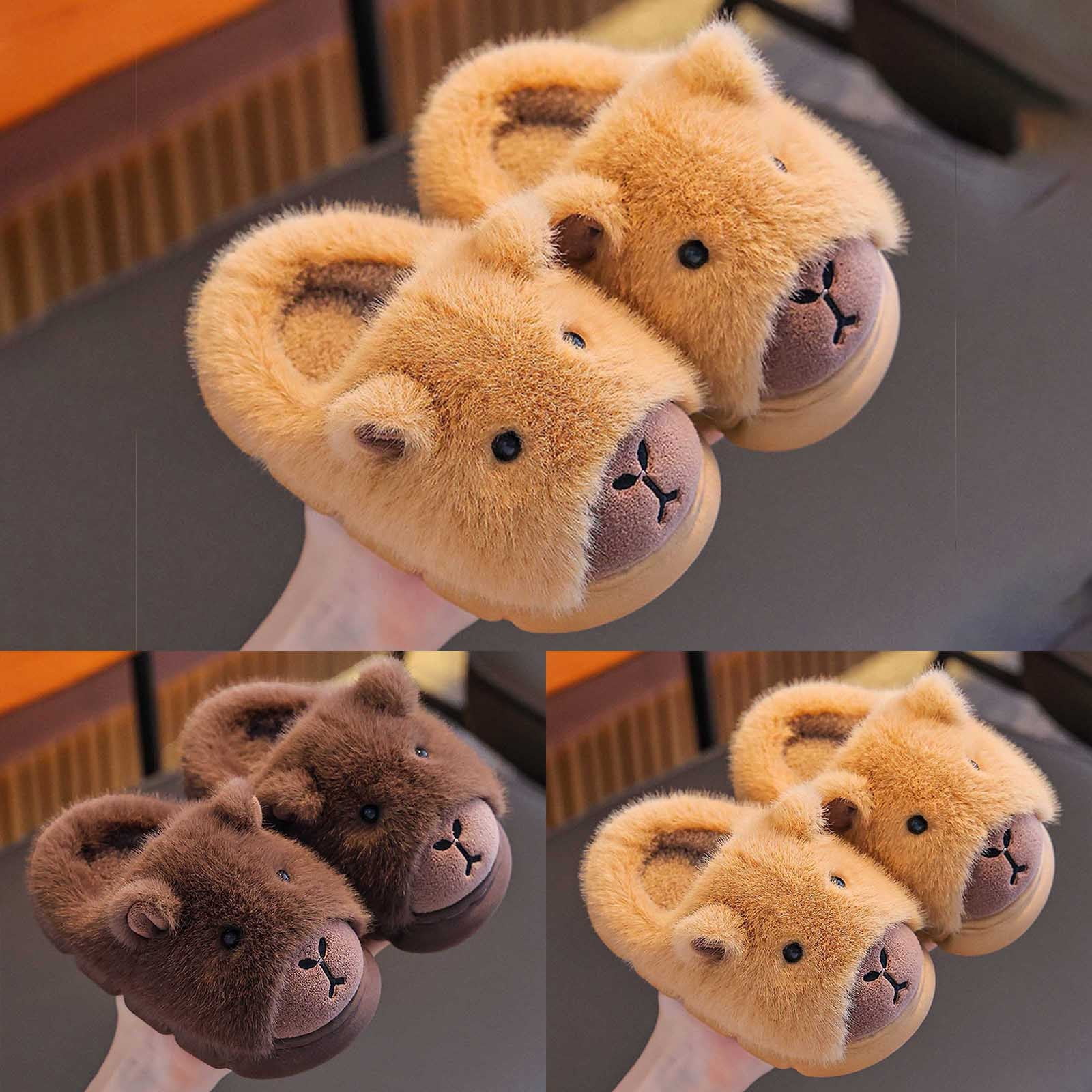 Aihuaihua Little Girls Open Toe Slippers Capybara Design Anti Slip ...