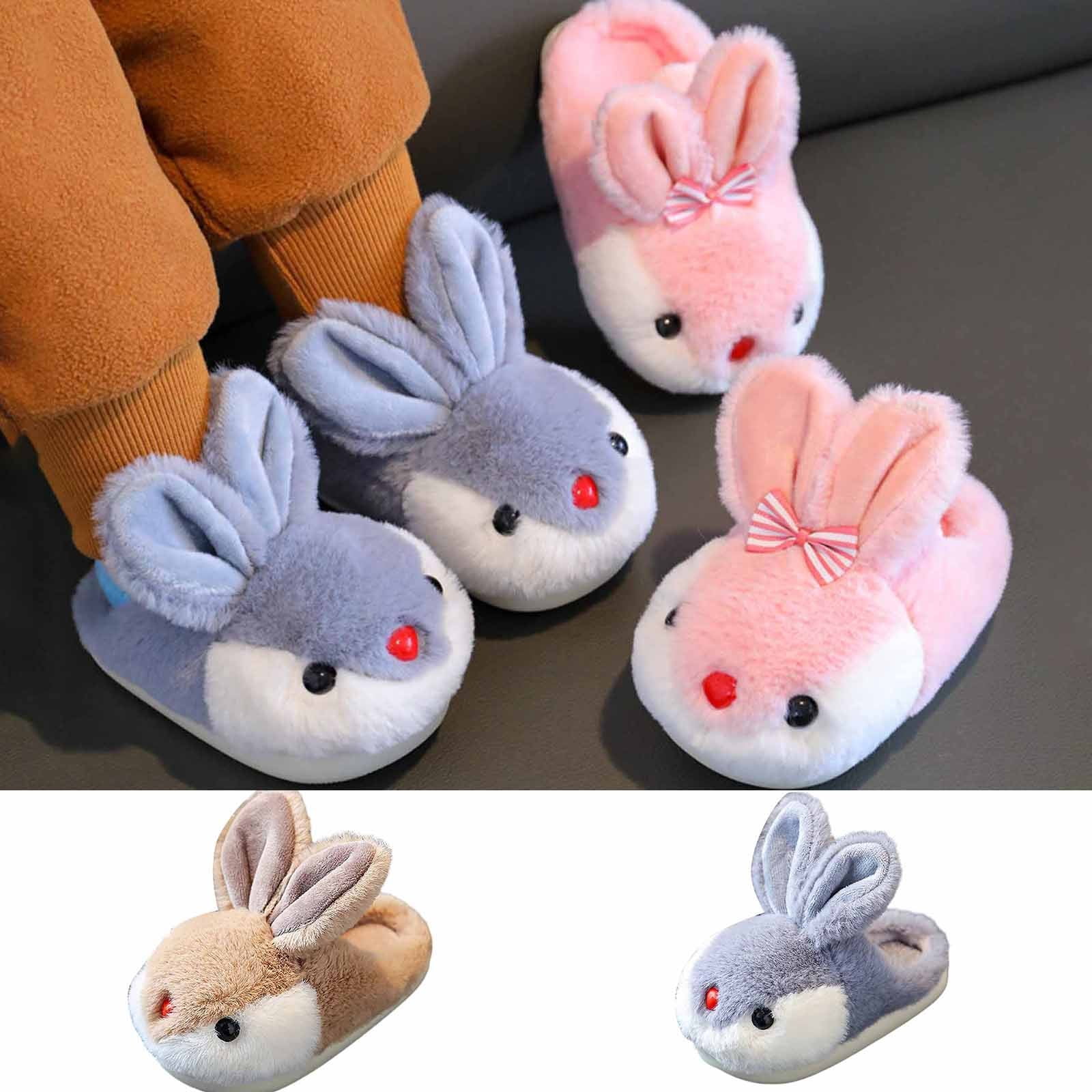 Simple Machine Fun Crafts Aihuaihua Little Kids Cozy Slippers Bunny Design Machine Washable Non ...