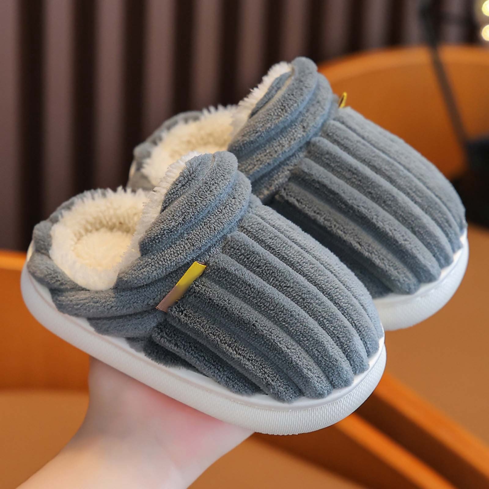 Simple Machine Fun Crafts Aihuaihua Little Kids Cozy Slippers Easy Slip On Anti Slip Outsole ...
