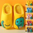 Aihuaihua Little Kids Fuzzy Slippers Dinosaur Design Lightweight Feel ...