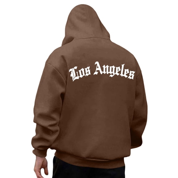 Aihuaihua Los Angeles Hoodie Men's Backprint Sweatshirt with Hood Fashion Graphic Hoodies Warm Clothing Teen Streetwear Top Winter Boy Hoodie Regular Long Sleeve Pullover