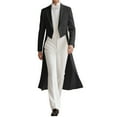 thumbnail image 1 of Aihuaihua Men's Suit Swallow Tailed Tuxedo Double Tailcoat Jacket for Evening Performances Black S, 1 of 8