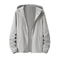 thumbnail image 1 of Aihuaihua Mens Lightweight Jacket with Hood Solid Zip Up Windbreaker Active Breathable Casual Jackets with Zip Pockets Men Fall Jacket, 1 of 4