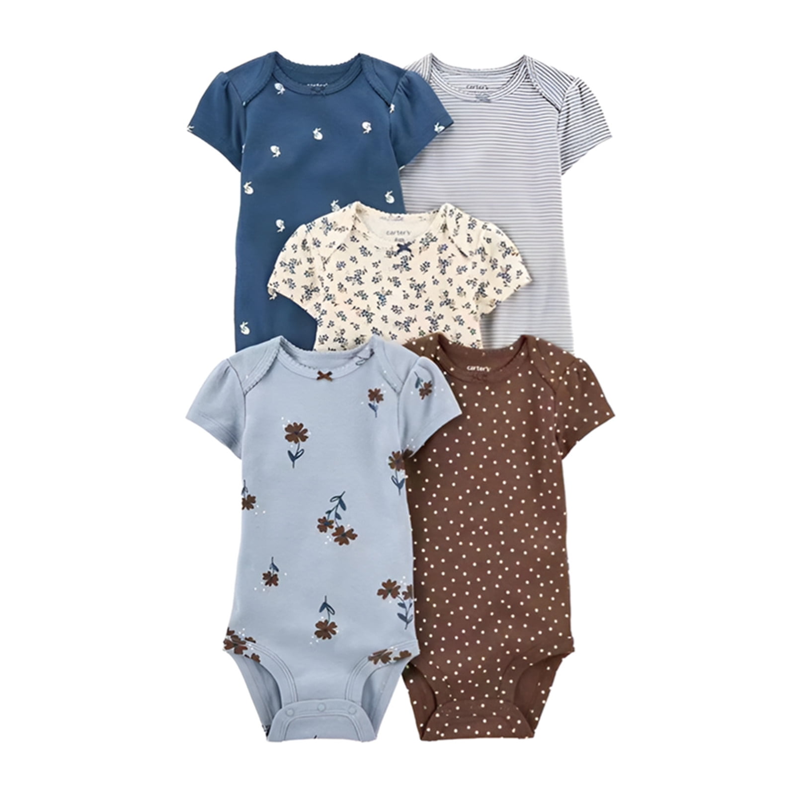 Aihuaihua Newborn Bodysuits Baby Boy Cute Print Cotton Short Sleeve ...