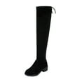 thumbnail image 1 of Aihuaihua Over the Knee High Boots for Women, Suede Boots for Women Fleece Lined Thigh High Boot Chunky Heels Adjustable Belt Black Boots for Women, 1 of 9