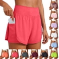 thumbnail image 1 of Aihuaihua Running Shorts Women 2 in 1 High Waisted Athletic Workout Sport Short Pant with Side Pockets Fashion Tennis Golf Skirt Blue S, 1 of 8