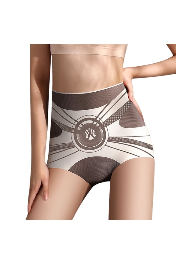 Shapewear Tummy Control Shorts, Liquid Double Layer Compression Belly Compression Pants Women's High Waist Non Silk Crotch Bactericidal Women's Lightweight Pants Khaki