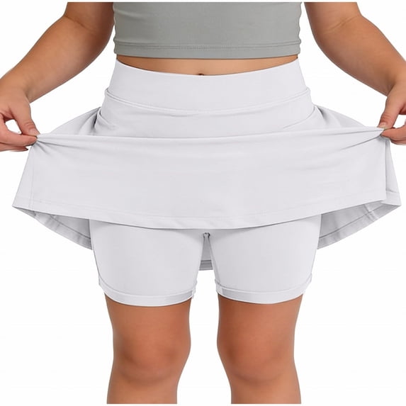 Aihuaihua Skorts for Girls Summer Stretch Skirts Athletic Tennis Golf Skirts with Shorts Kids High Waist A-line Skorts with Pockets
