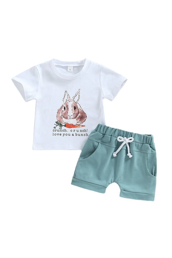 Stylish Toddler Boys Summer Two Piece Set Casual Short Sleeve Play Outfit For Holiday And Daily Wear Kids Easter church clothes set