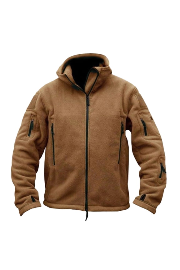 Tactical Jackets For Men Fleece Sherpa Jacket Thicken Thermal Full Zip Winter Coat Stand Collar Fall Winter Jacket Cardigan