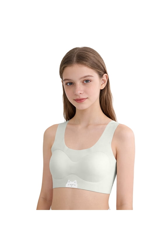 Training Bra for Girls 12-14 Secure Coverage Comfortable Fit Cami Underwire Free Bra Kids Active Athletic Wear for Yoga Dance Training Running