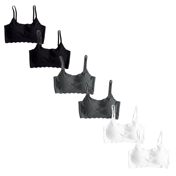 Aihuaihua Training Bra for Girls 10-12 with Padding Secure Coverage Stretchy Pull-On First Bra Youth Bras for School or Casual Wear