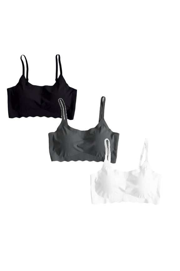 Training Bra for Girls 10-12 with Padding Secure Coverage Stretchy Pull-On First Bra Youth Bras for School or Casual Wear