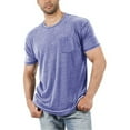 thumbnail image 1 of Aihuaihua Tshirts Men Round Neck Short Sleeve Classic Fit Solid Color Basic T-Shirt Casual Style Mens Preppy Clothes Purple S, 1 of 4