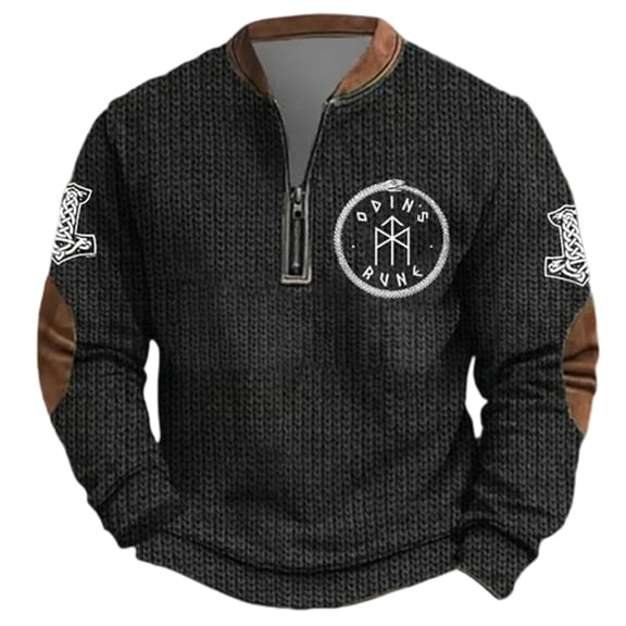 Aihuaihua Vikings Sweatshirt for Men Quarter Zip Long Sleeve Pullover Tops Style