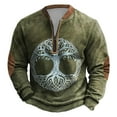 thumbnail image 1 of Aihuaihua Vikings Sweatshirt for Men Quarter Zip Long Sleeve Pullover Tops Medieval Style, 1 of 3