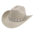 thumbnail image 1 of Aihuaihua Western Cowboy Hat For Men And Women Style With Metal Drops Net Design Chain For Parties And Fashion Events, 1 of 3