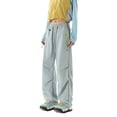 thumbnail image 1 of Aihuaihua Women's Cargo Pants Quick-Dry Parachute Hiking Pants with Zipper Pockets Baggy Pants for Outdoor Travel Unisex Light Blue XL, 1 of 4