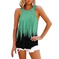 thumbnail image 1 of Aihuaihua Women's Casual Printed Sleeveless Pleated Flowy Beach Blouse Loose Fit Summer Top, 1 of 2
