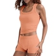 thumbnail image 1 of Aihuaihua Women's Casual Solid Color Slim Fit Tank Top and High Waist Shorts Two Piece Summer Outfit, 1 of 9