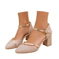 thumbnail image 1 of Aihuaihua Women's High Heel Ankle Strap Closed Toe Dress Shoes for Wedding Party Occasions, 1 of 8