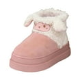 thumbnail image 1 of Aihuaihua Women's Cute Sheep Fuzzy Snow Boots, Winter Suede Ankle Booties with Warm Plush Lining Non- Sole Outdoor, 1 of 9