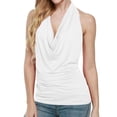 thumbnail image 1 of Aihuaihua Women's Drape Cowl Neck Sleeveless Backless Vest Tank Top Blouse, 1 of 4