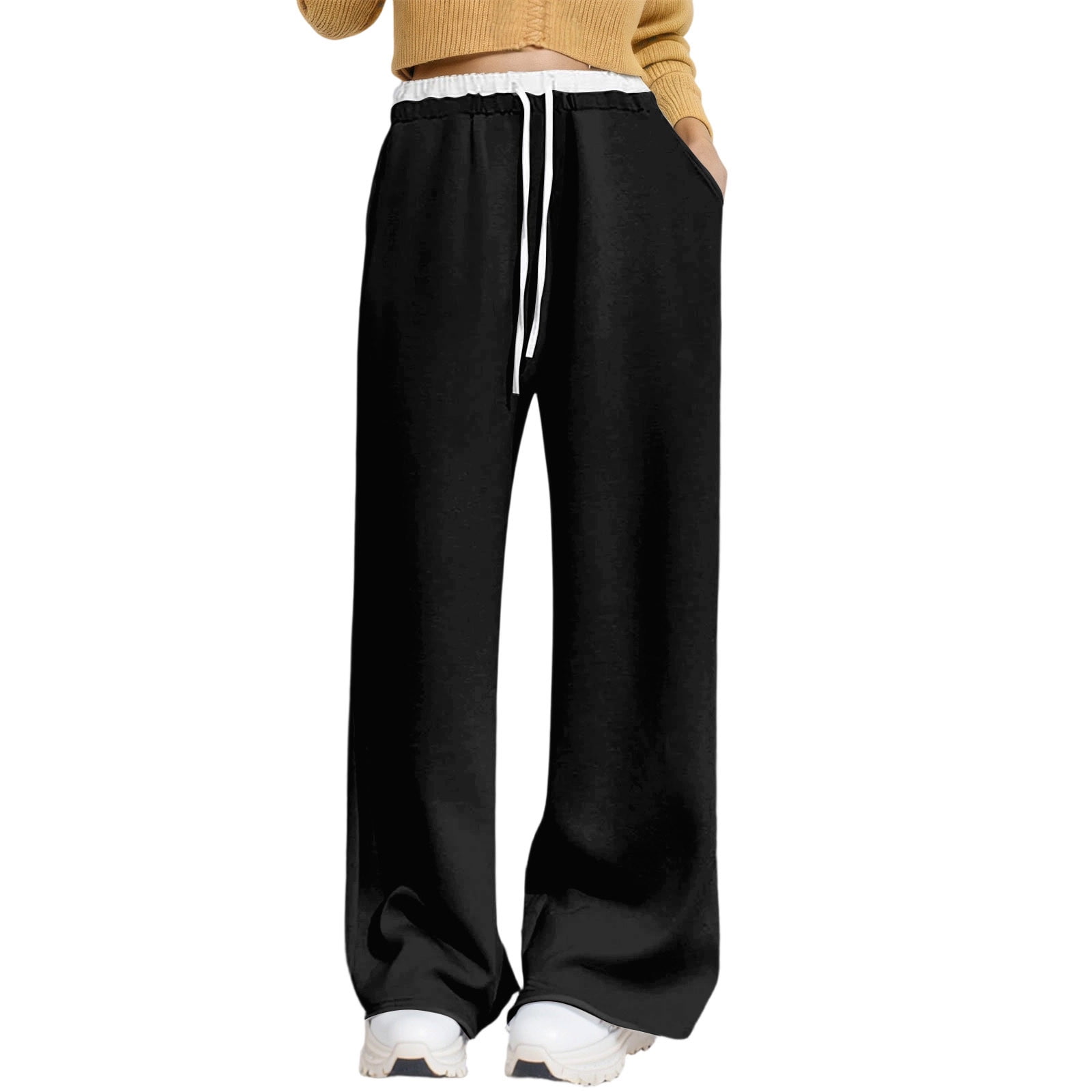 High Waist Wide Straight Pants_BDHL6060