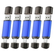 Aiibe 5 Pack 128 GB USB C Flash Drives with Type C USB A Port OTG Thumb Drive Metal Memory Stick Jump Drive for Smartphone PC Laptop Table