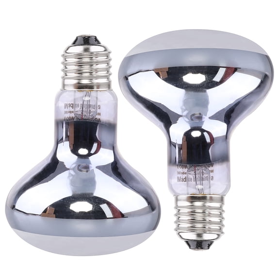 Aiicioo Reptile Heat Lamp 100W 2Pack - Intense Basking Spot Lamp Reptile Light Bulb Daylight UVA for Bearded Dragon Lizard