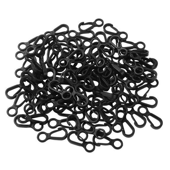 Aiihoo 10/50/100Pcs Mini Key Chain Clip Plastik Carabiner Clip Keychain Ring Hook Spring Clip Hook for DIY Crafts Handbag Purse Hardware Black 50PCS One Size