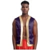 thumbnail image 1 of Aiihoo Adult Toad Vest Metallic Trim Open Front Waistcoat Arabian Prince Vest Outfit Purple S, 1 of 8