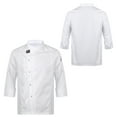 thumbnail image 1 of Aiihoo Adults Short Sleeve Chef Jacket Cooking Coats Shirts Hotel Restaurant Kitchen Work Uniforms White Long Sleeve 4XL, 1 of 7