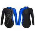 thumbnail image 1 of Aiihoo Girls Gymnastics Dance Leotard Sparkle Bodysuit Shiny Unitard Figure Ice Skating Ballet Dancewear Royal Blue 8, 1 of 6