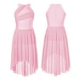 thumbnail image 1 of Aiihoo Girls Sleeveless Ballet Dance Dress Lyrical Modern Halter Neck Maxi Dress Performance Dress Ball Gowns Pink 14, 1 of 6