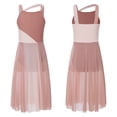 thumbnail image 1 of Aiihoo Kids Girls Chiffon Ballet Lyrical Dance Dresses Sleeveless Leotard Dress Modern Contemporary Dress Light Brown 16, 1 of 7