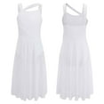 thumbnail image 1 of Aiihoo Kids Girls Chiffon Ballet Lyrical Dance Dresses Sleeveless Leotard Dress Modern Contemporary Dress White 14, 1 of 7