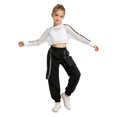 thumbnail image 1 of Aiihoo Kids Girls Sports Gymnastics Workout Hip-hop Jazz Outfits Sleeveless Vest with Cargo Pants and Crop Top for Dance Performance White 6, 1 of 7
