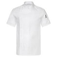 thumbnail image 1 of Aiihoo Mens Short Sleeve Chef Coat Kitchen Cook Jacket Canteen Bakery Chef Shirts Whie L, 1 of 7