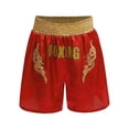 thumbnail image 1 of Aiihoo Muay Thai Shorts Boxing Shorts Metallic Shorts Boxing Training Gym Workout Martial Arts Grappling Fight Wear Red 6, 1 of 4