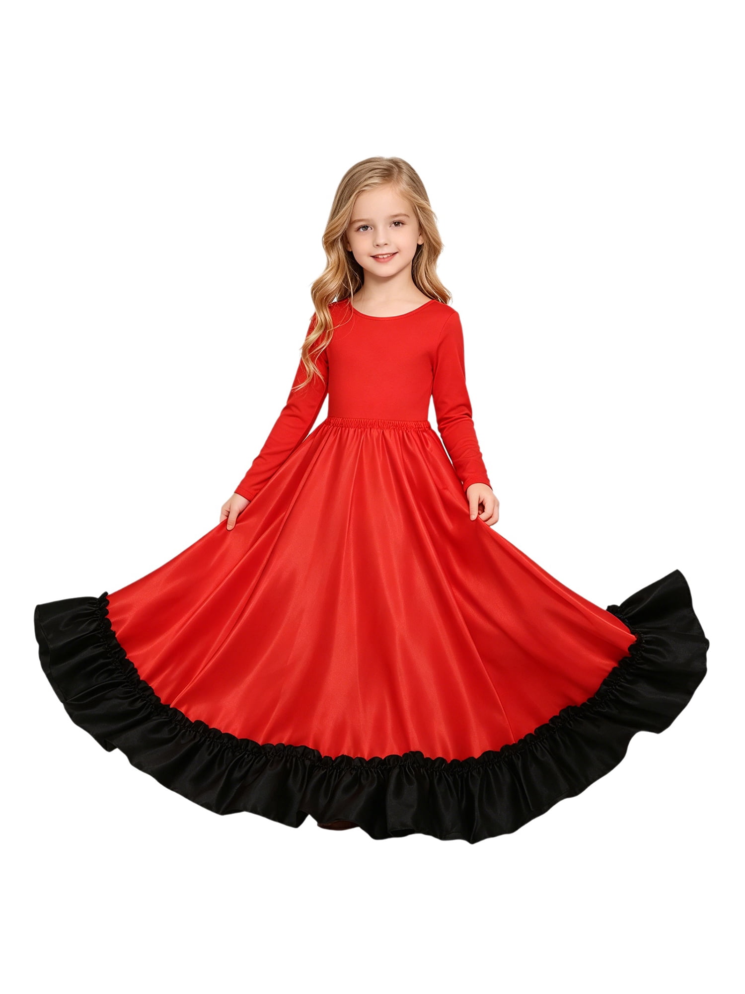 Aiihoo Prom Dress Spanish Paso Doble Matado Skirt Flamenco Latin Dance — free download