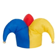 Aiihoo Rainbow Clown Hat Funny Court Peaks Bells Jester Hat Rainbow Felt Hat Cosplay Costume Masquerade Party Circus Accessory Type B One Size