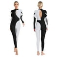 thumbnail image 1 of Aiihoo Women Long Sleeve Shiny Rhinestone Gymnastics Leotard Full Length Figure Skating Jumpsuit Bodysuit Catsuit White S, 1 of 7