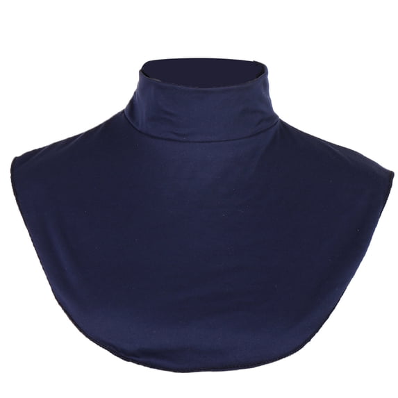Aiihoo Women's Detachable Fake Collar Turtleneck Insert Removable Collar Insert Blouse Collar Neck Warmer Accessories Navy Blue One Size