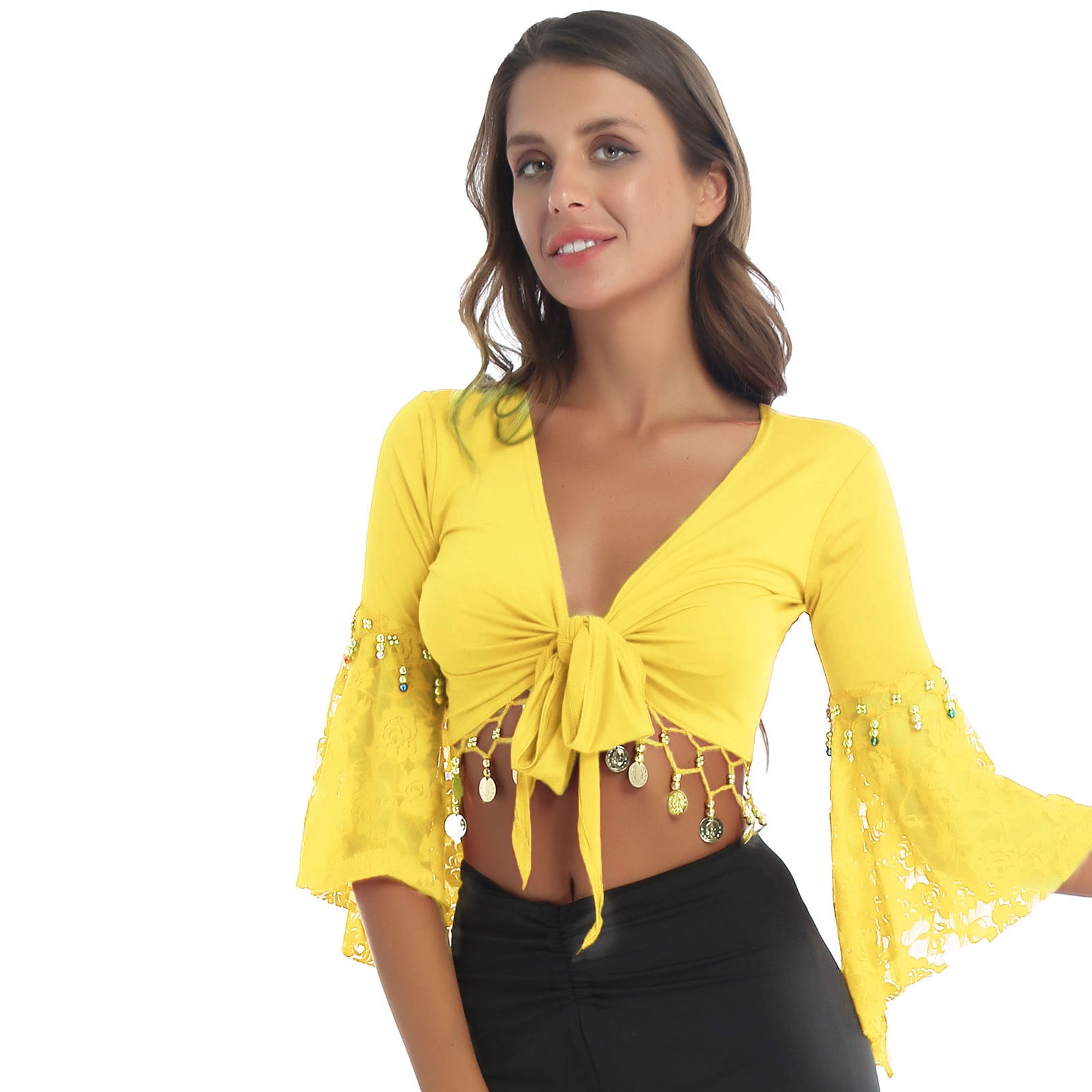 crop top with shawl
