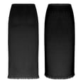 thumbnail image 1 of Aiihoo Women's Half Slips Lace Trim Underskirt High Waist Petticoat Skirt A Line Underskirt Black B One Size, 1 of 5