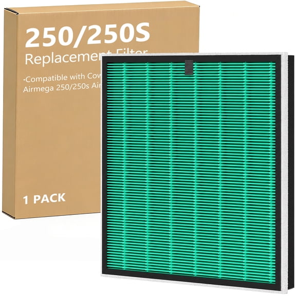 AiirWHeoa 1 pack Replacement Filter Compatible with Coway AIRMEGA Max2 Series Air Purifier,Green & Activated Carbon Combo,AP-1720-FP