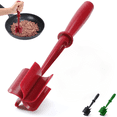 thumbnail image 1 of Aiivioll Meat Chopper, Hamburger Chopper Utensil, Nylon Hamburger Chopper Utensil, Masher & Smasher Meat, Potato Masher Ground Beef & Turkey -Non Stick Mix Chopper for Kitchen Tool (Red), 1 of 7