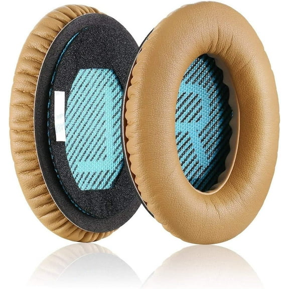Aiivioll Replacement Cushions Earmuffs Ear Pads Compatible with QuietComfort25 / QC15 / QC2 / AE2 / AE2i / AE2W Headphones (Yellow+Blue Mat)