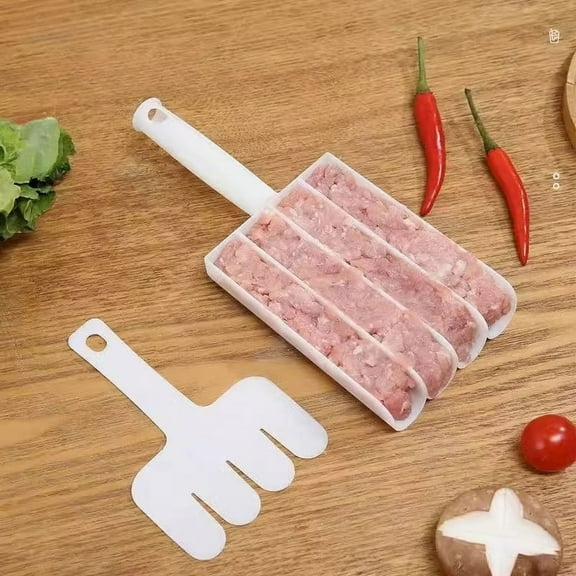 Aiivioll Versatile Quadruple Meatball Maker - Meat Baller Spoon with Cutting Spade - Multifunctional Non-Stick Meatball Tool for Portioning Cookie Dough or Sorbet Rice Balls in the Kitchen